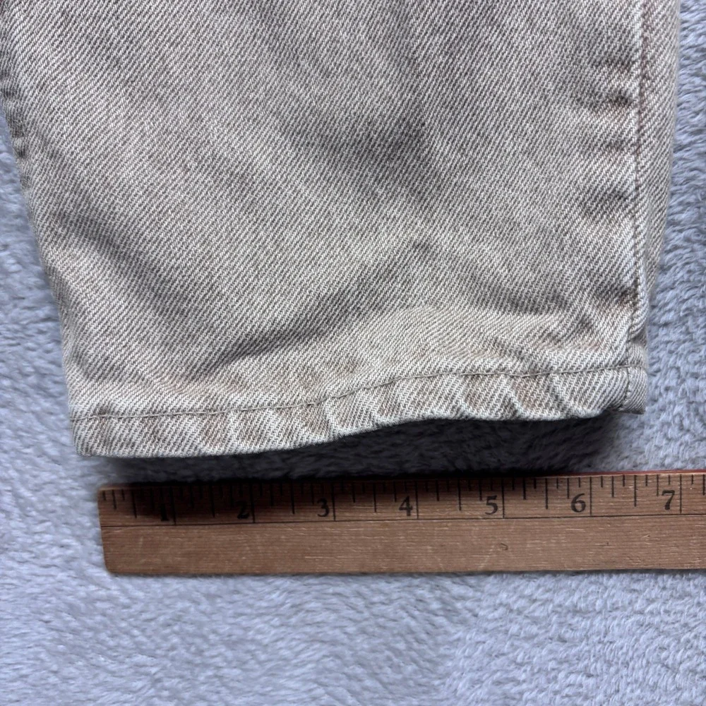 Levi's 550 Vintage 90s USA Made Tan Khaki Denim Jeans Mens 34x34 Relaxed Taper